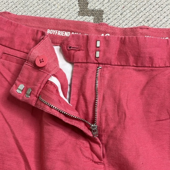 GAP Boyfriend roll up linen cotton autumn rose 9” inseam Bermuda Shorts - Picture 13 of 13